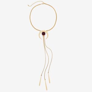 Nwt White House Black Market Crescent Pendant Y-Necklace Moon